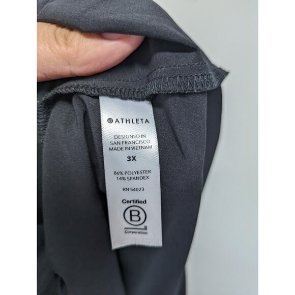 Athleta Dress Presidio Maxi Dress 3X Black Travel Racerback High-Low Packable - Picture 5 of 7